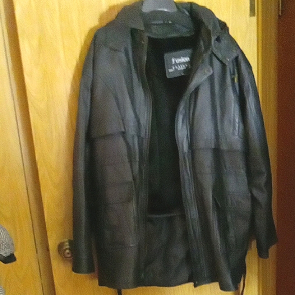 SOLD Men's Fusion Black Leather Jacket